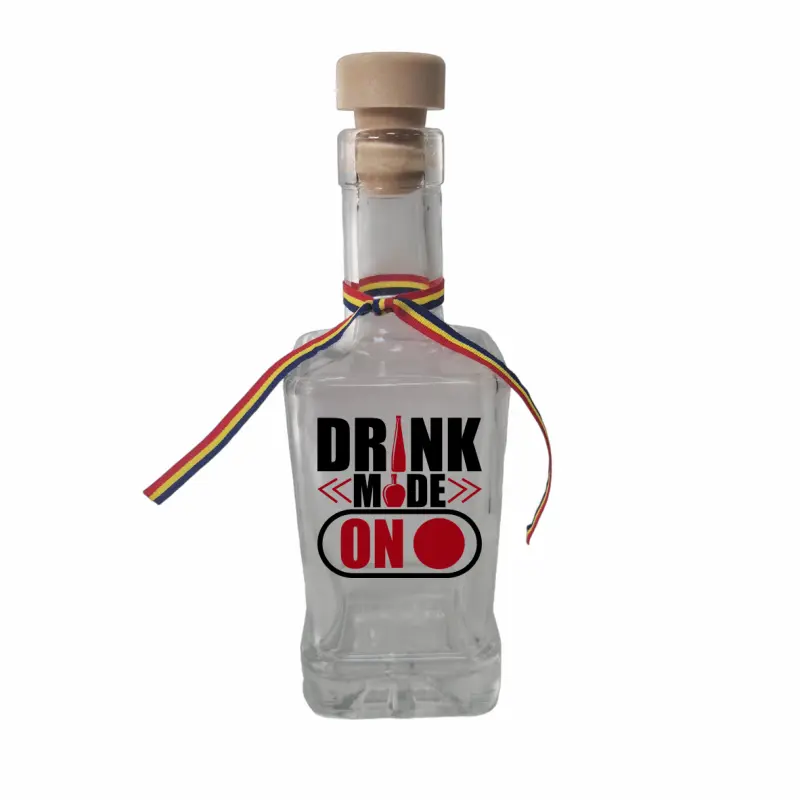 Drink mode on, sticla cu mesaj patrata, 250 ml, model divgs318 30
